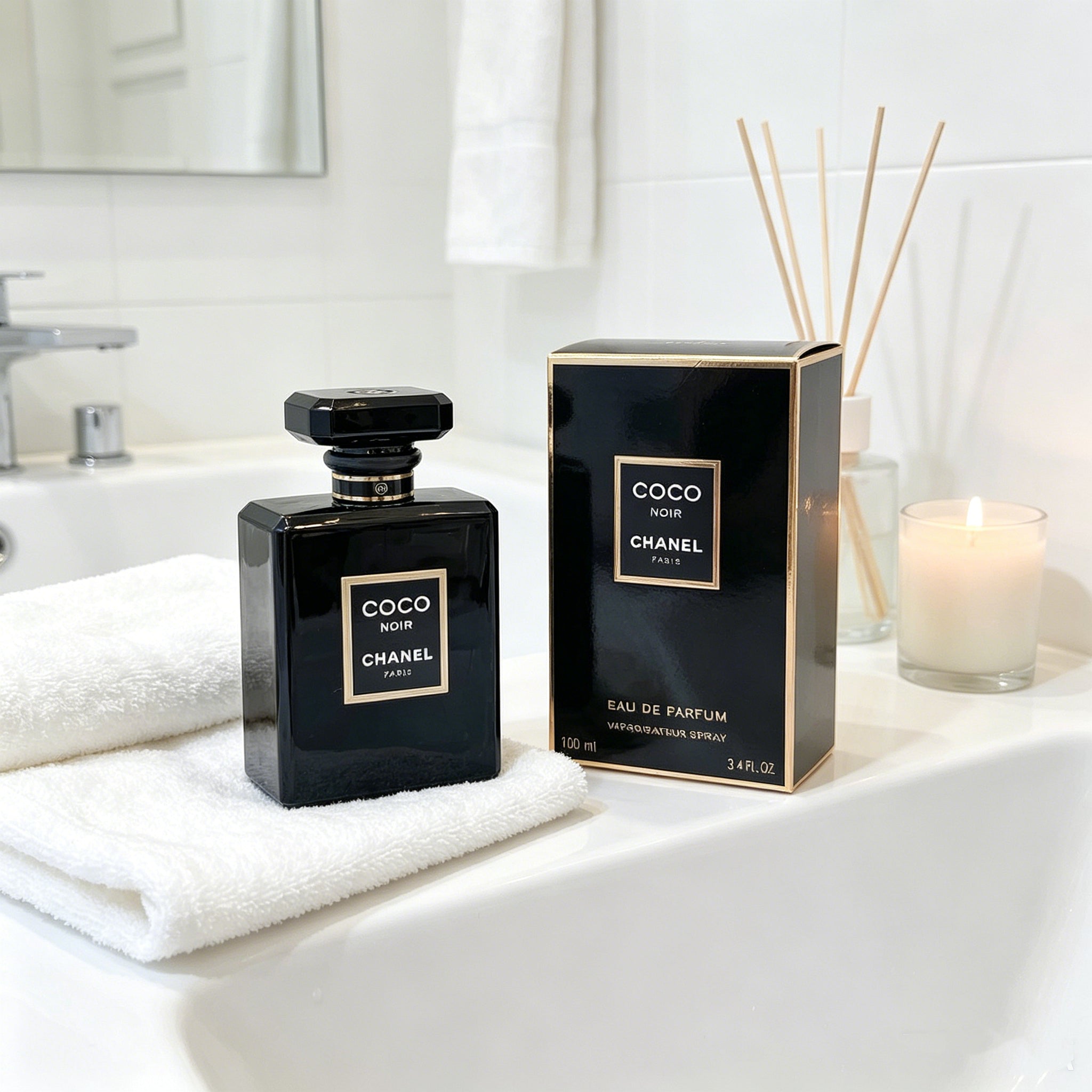 Authentic Chanel Coco Noir Eau de Parfum for Women, Timeless Dark Woody Floral Luxury Perfume, Original Full Gift Box, Premium Gift for Anniversary Birthday Wedding