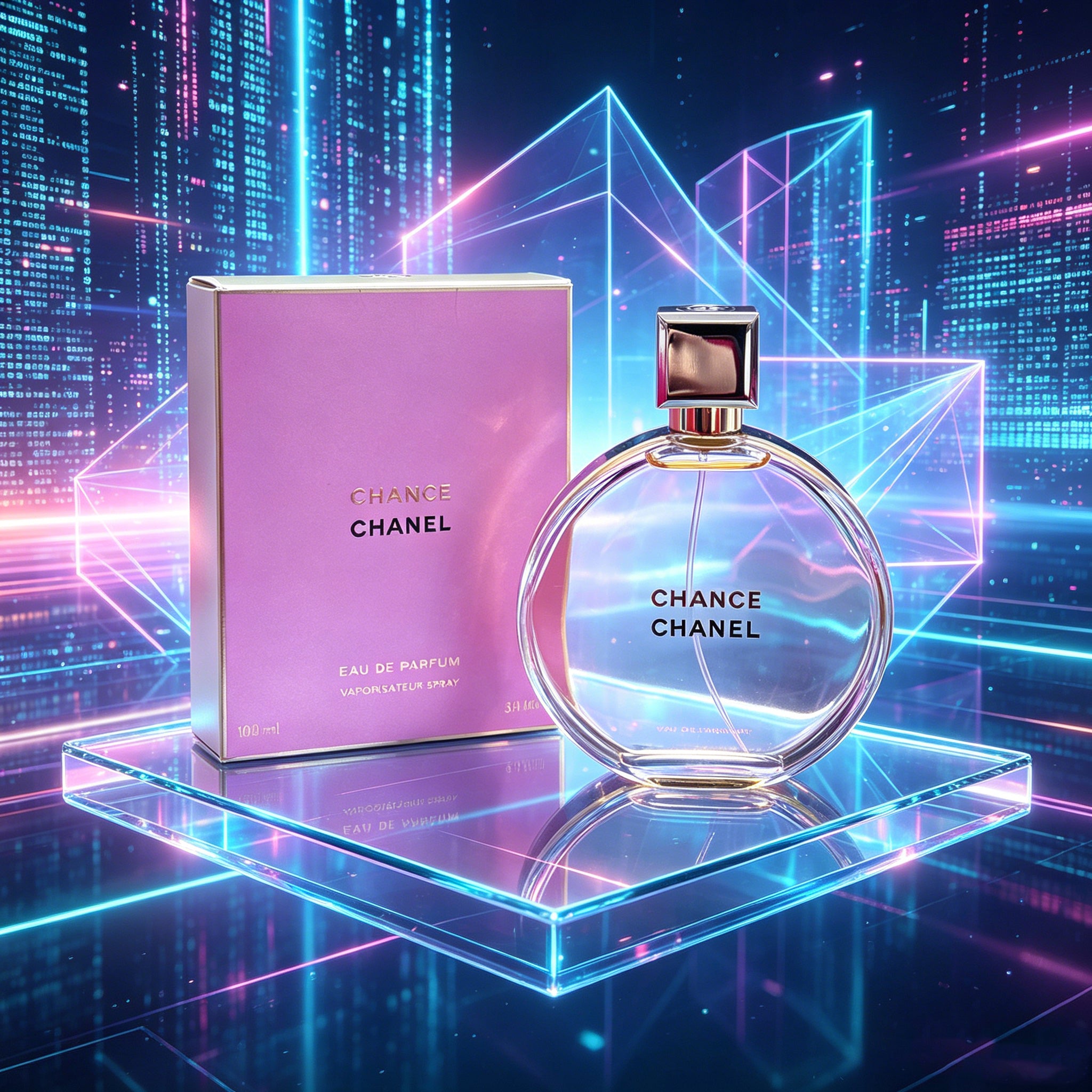 Authentic Classic Chanel Chance Eau de Parfum For Women, Elegant Spicy Floral Woody Luxury Perfume, Original Pink Gift Box, Long Lasting All-Season Scent Gift For Birthday Valentine Wedding