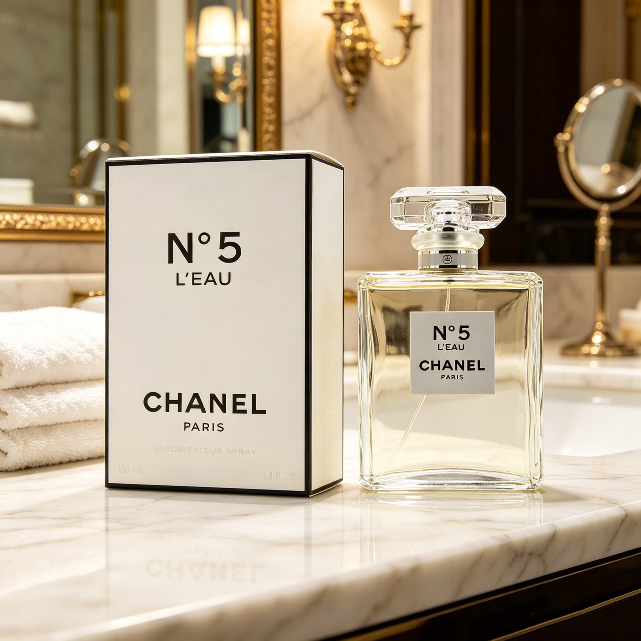 Chanel N°5 L'Eau Eau de Toilette for Women, Classic Timeless Floral Fragrance Authentic Luxury Perfume Gift Set for Valentine Birthday Wedding