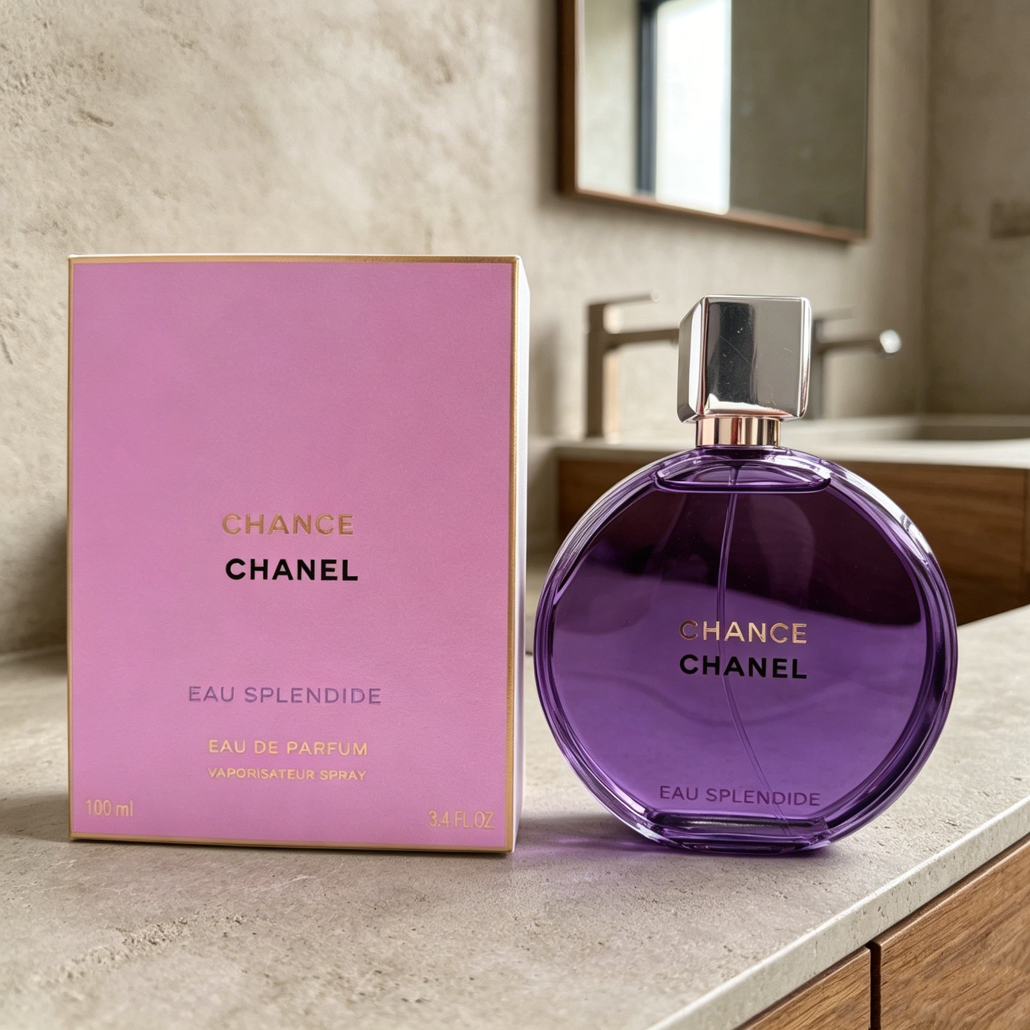 Authentic Chanel Chance Eau Vive Eau de Toilette For Women, Bright Juicy Red Fruity Citrus Luxury Perfume, Original Purple Gift Box, Long Lasting Energetic Scent Gift For Birthday Valentine Wedding