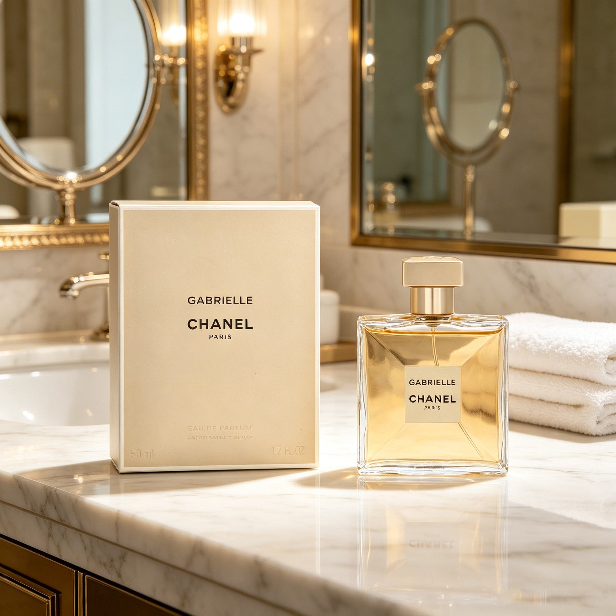 Authentic Chanel Gabrielle Eau de Parfum For Women, Elegant Bright White Floral Luxury Perfume, Original Gift Box, Long Lasting Fragrance Gift For Birthday Wedding Valentine