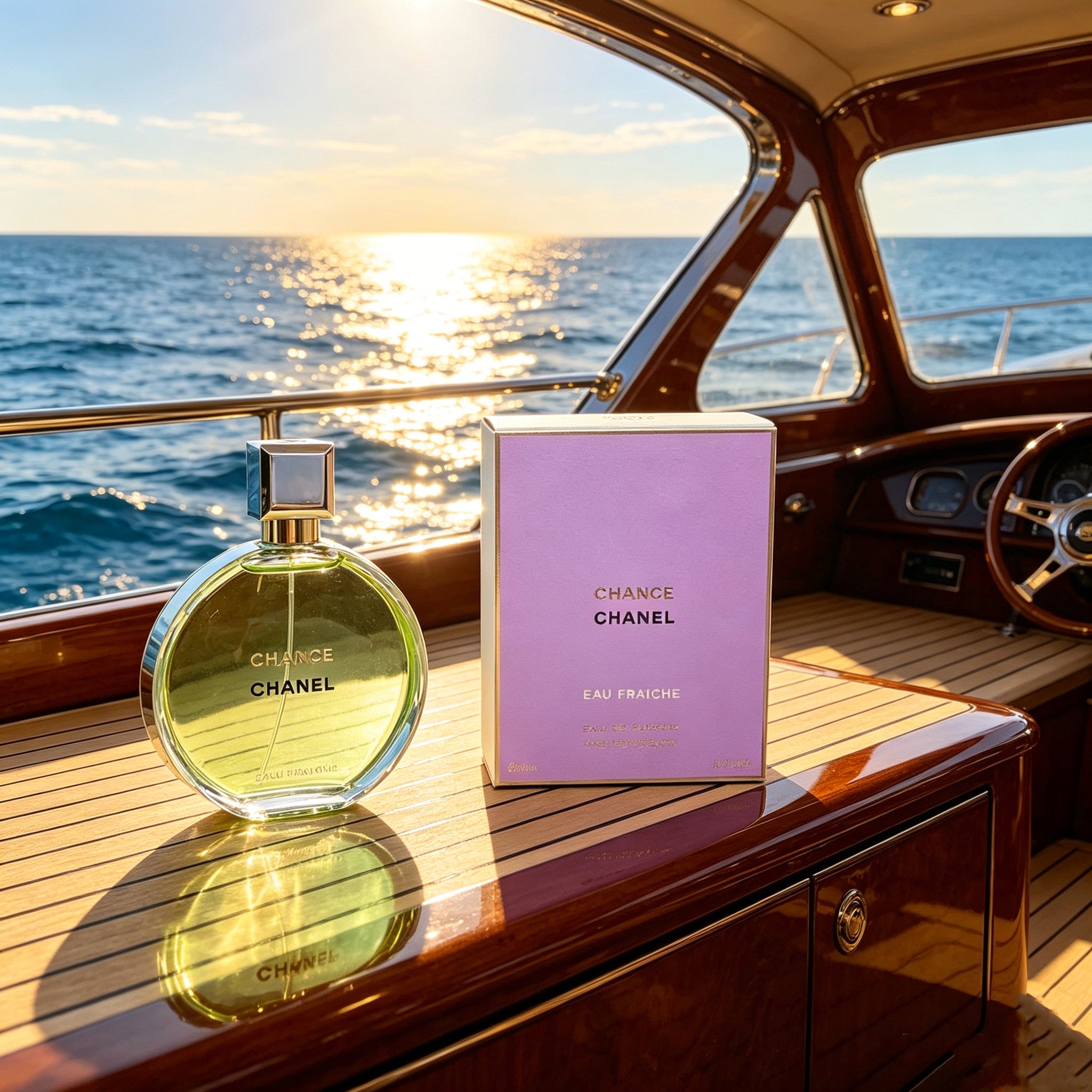 Authentic Chanel Chance Eau Fraîche Eau de Toilette For Women, Fresh Citrus Green Fruity Luxury Perfume, Original Purple Gift Box, Long Lasting Light Scent Gift For Birthday Valentine Wedding