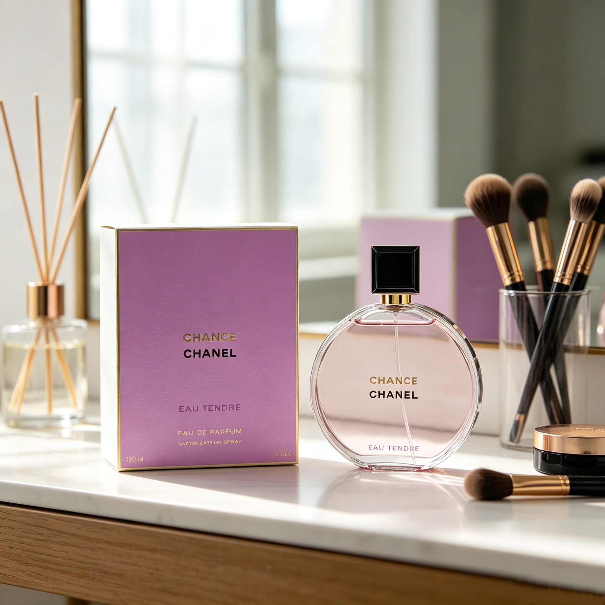 Authentic Chanel Chance Eau Tendre Eau de Toilette for Women, Classic Floral Fruity Luxury Perfume Original Gift Box, Ideal Gift for Birthday Valentine Wedding