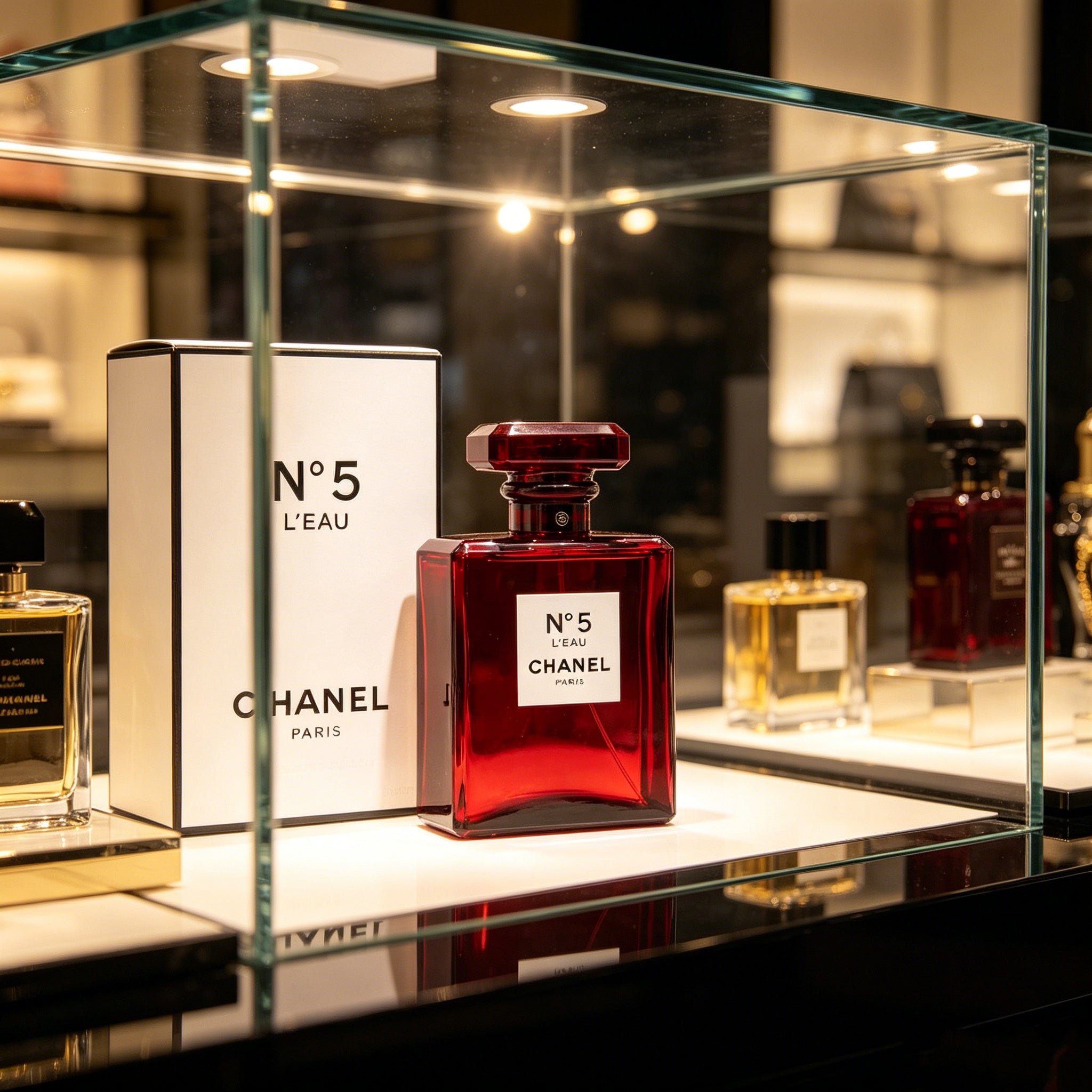 Authentic Chanel N°5 L'Eau Rouge Eau de Toilette For Women, Fresh Bright Citrus Floral Luxury Perfume, Original Gift Box, Long Lasting Scent Gift For Birthday Valentine Wedding