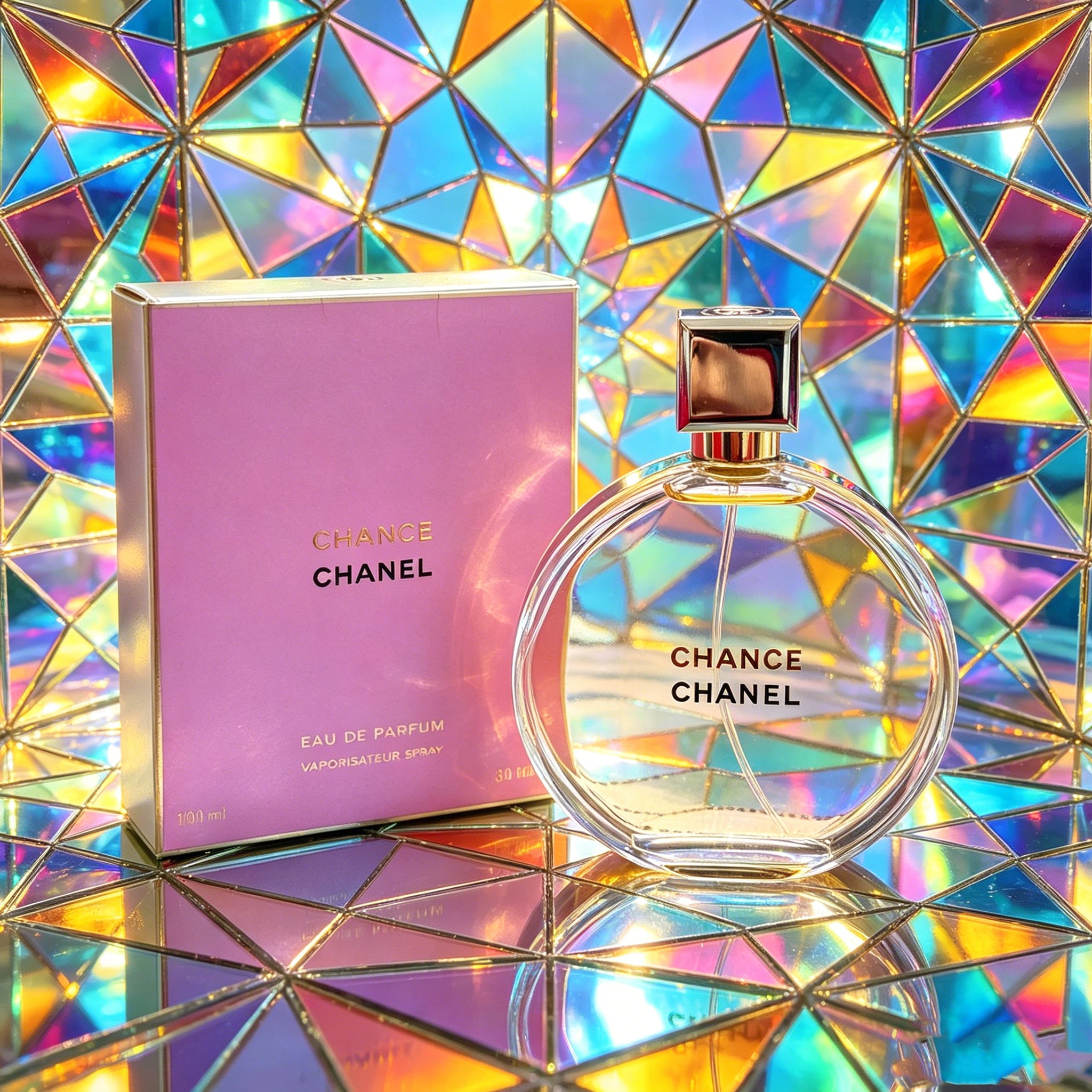 Authentic Classic Chanel Chance Eau de Parfum For Women, Elegant Spicy Floral Woody Luxury Perfume, Original Pink Gift Box, Long Lasting All-Season Scent Gift For Birthday Valentine Wedding