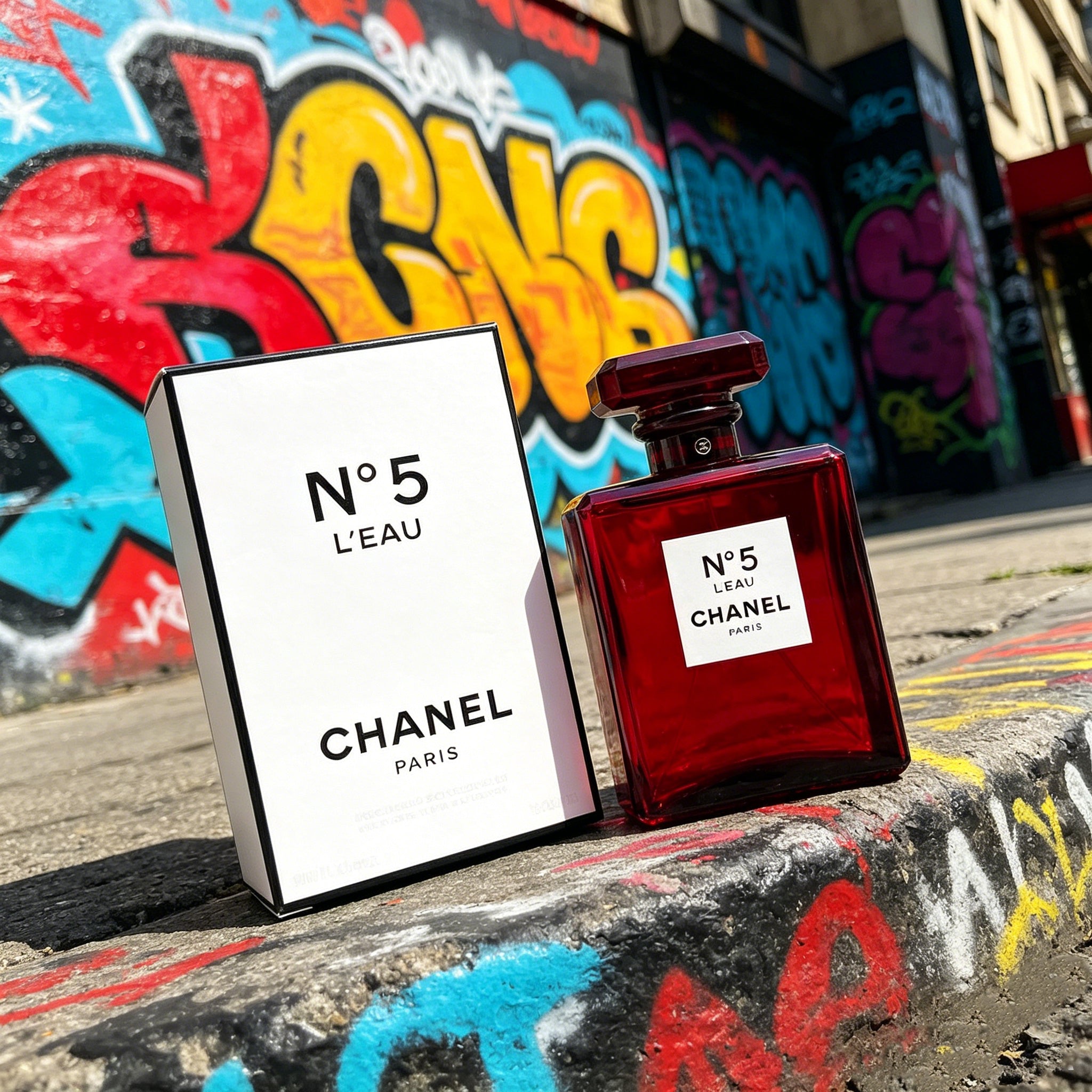 Authentic Chanel N°5 L'Eau Rouge Eau de Toilette For Women, Fresh Bright Citrus Floral Luxury Perfume, Original Gift Box, Long Lasting Scent Gift For Birthday Valentine Wedding