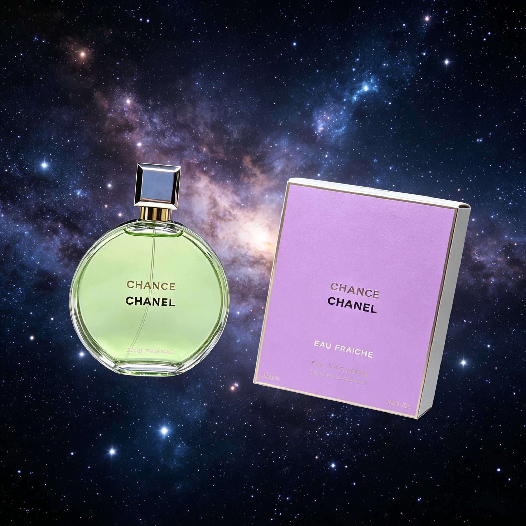 Authentic Chanel Chance Eau Fraîche Eau de Toilette For Women, Fresh Citrus Green Fruity Luxury Perfume, Original Purple Gift Box, Long Lasting Light Scent Gift For Birthday Valentine Wedding