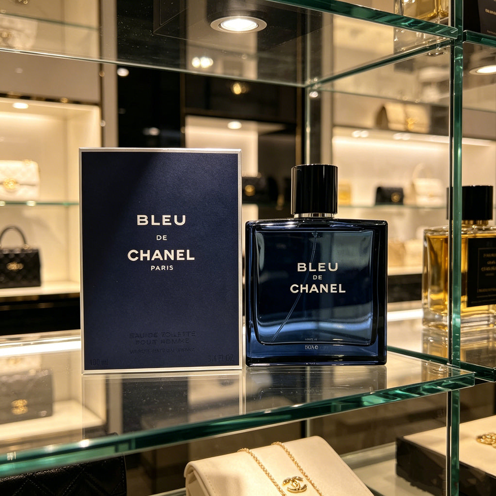 Authentic Chanel Bleu de Chanel Eau de Parfum For Men, Classic Woody Aromatic Luxury Cologne, Original Gift Box, Long Lasting Masculine Scent Gift For Him Birthday Anniversary