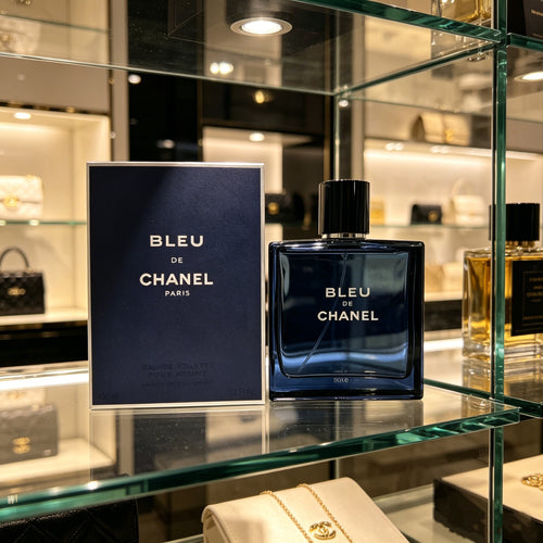 Authentic Chanel Bleu de Chanel Eau de Parfum For Men, Classic Woody Aromatic Luxury Cologne, Original Gift Box, Long Lasting Masculine Scent Gift For Him Birthday Anniversary