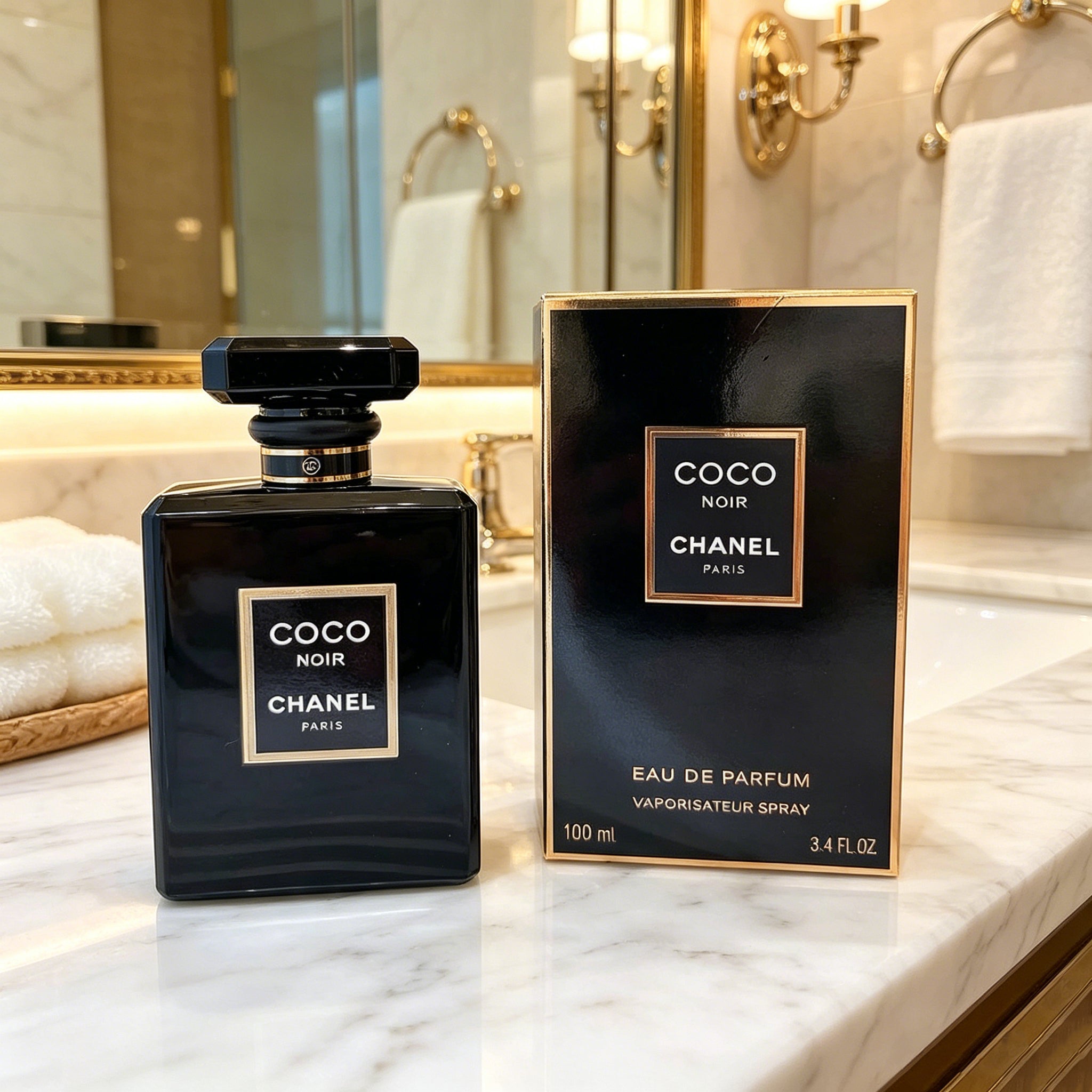 Authentic Chanel Coco Noir Eau de Parfum for Women, Timeless Dark Woody Floral Luxury Perfume, Original Full Gift Box, Premium Gift for Anniversary Birthday Wedding