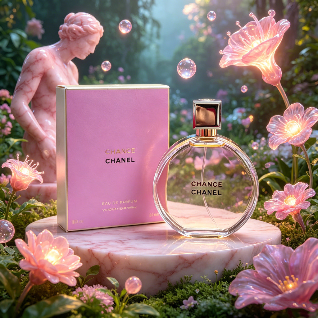 Authentic Classic Chanel Chance Eau de Parfum For Women, Elegant Spicy Floral Woody Luxury Perfume, Original Pink Gift Box, Long Lasting All-Season Scent Gift For Birthday Valentine Wedding