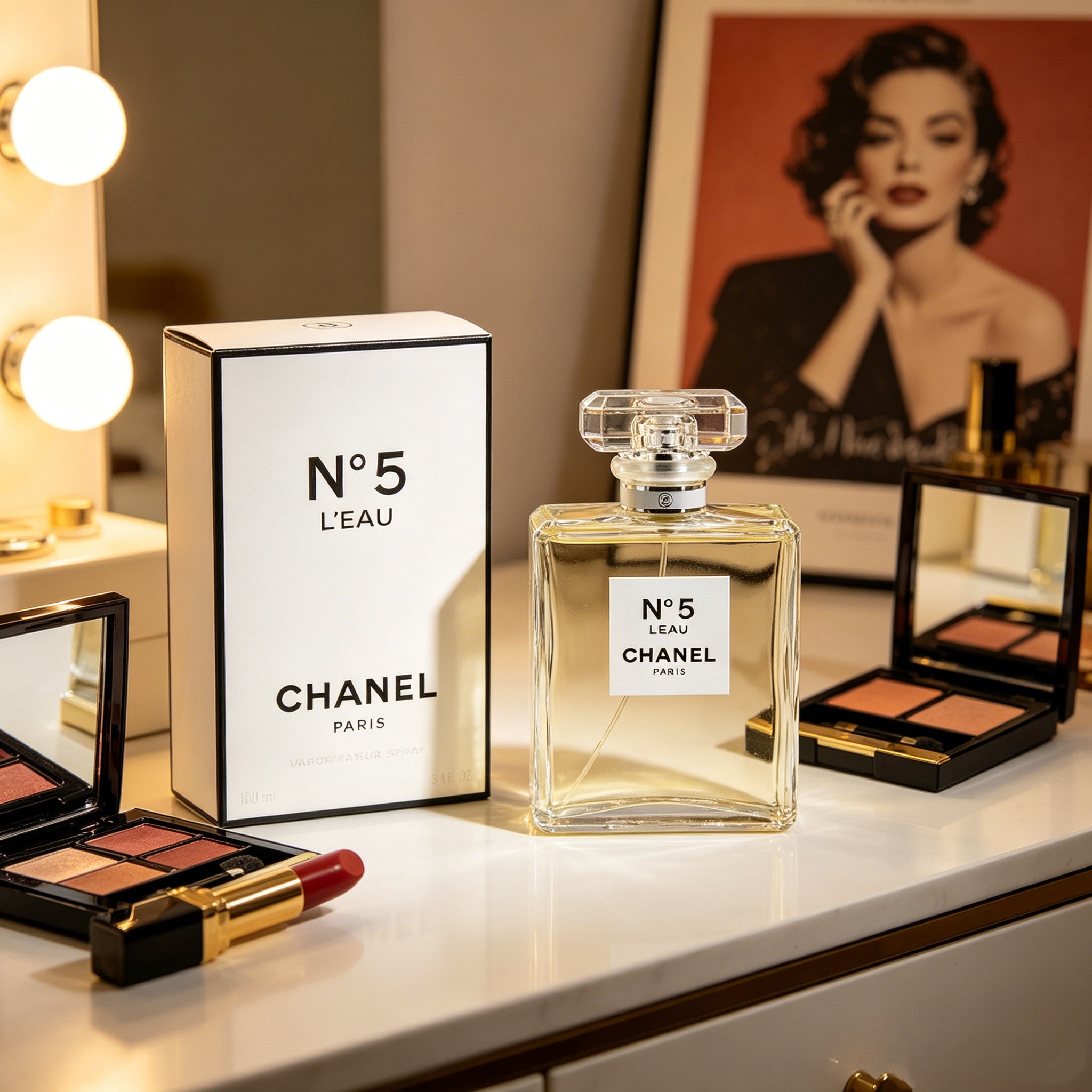 Chanel N°5 L'Eau Eau de Toilette for Women, Classic Timeless Floral Fragrance Authentic Luxury Perfume Gift Set for Valentine Birthday Wedding
