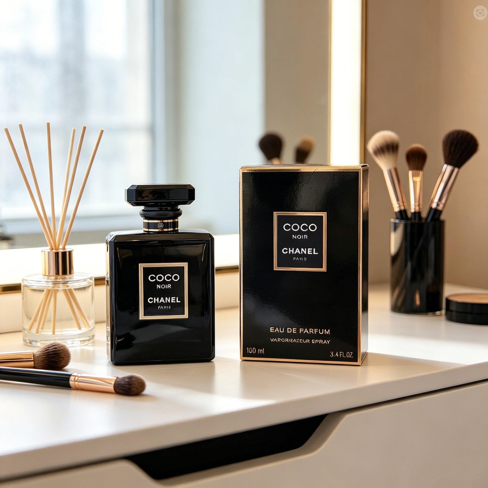 Authentic Chanel Coco Noir Eau de Parfum for Women, Timeless Dark Woody Floral Luxury Perfume, Original Full Gift Box, Premium Gift for Anniversary Birthday Wedding