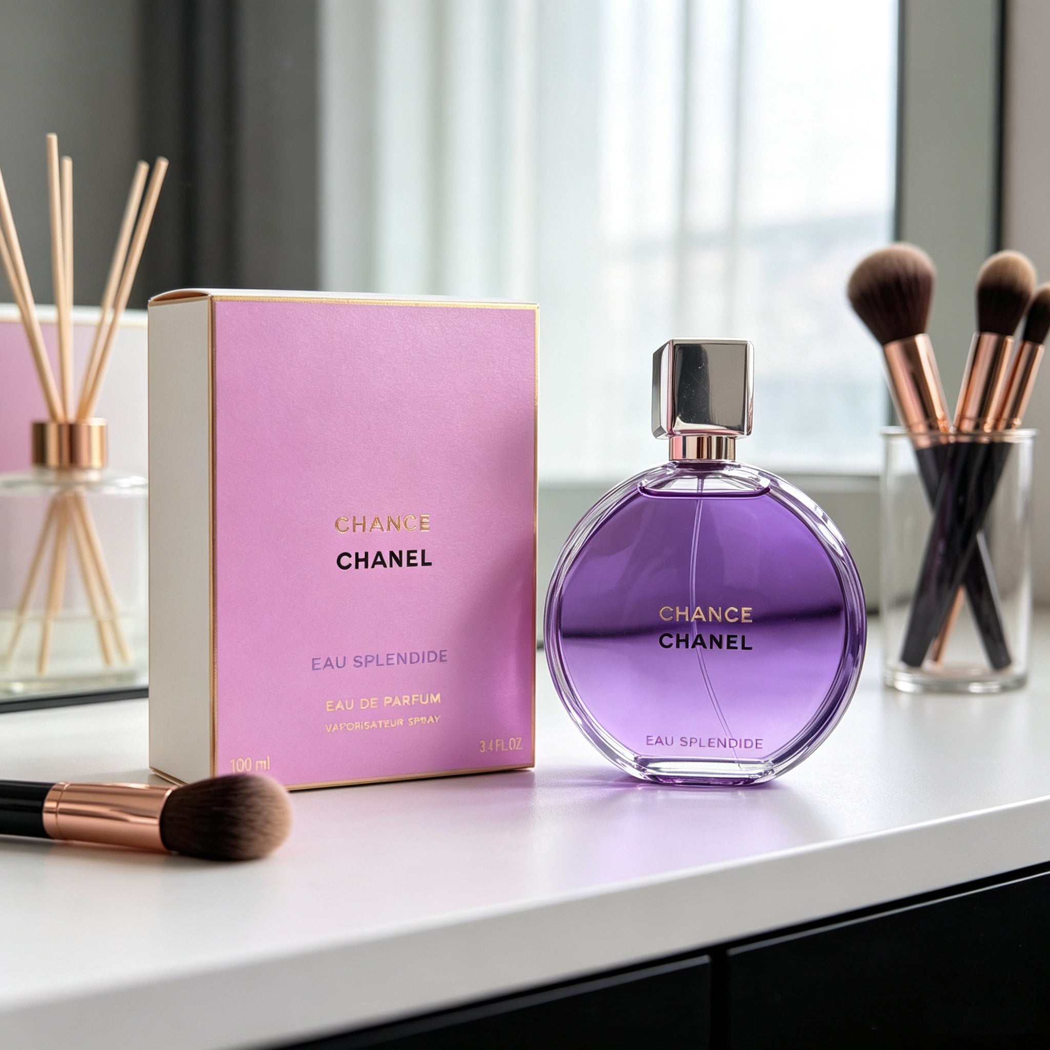 Authentic Chanel Chance Eau Vive Eau de Toilette For Women, Bright Juicy Red Fruity Citrus Luxury Perfume, Original Purple Gift Box, Long Lasting Energetic Scent Gift For Birthday Valentine Wedding