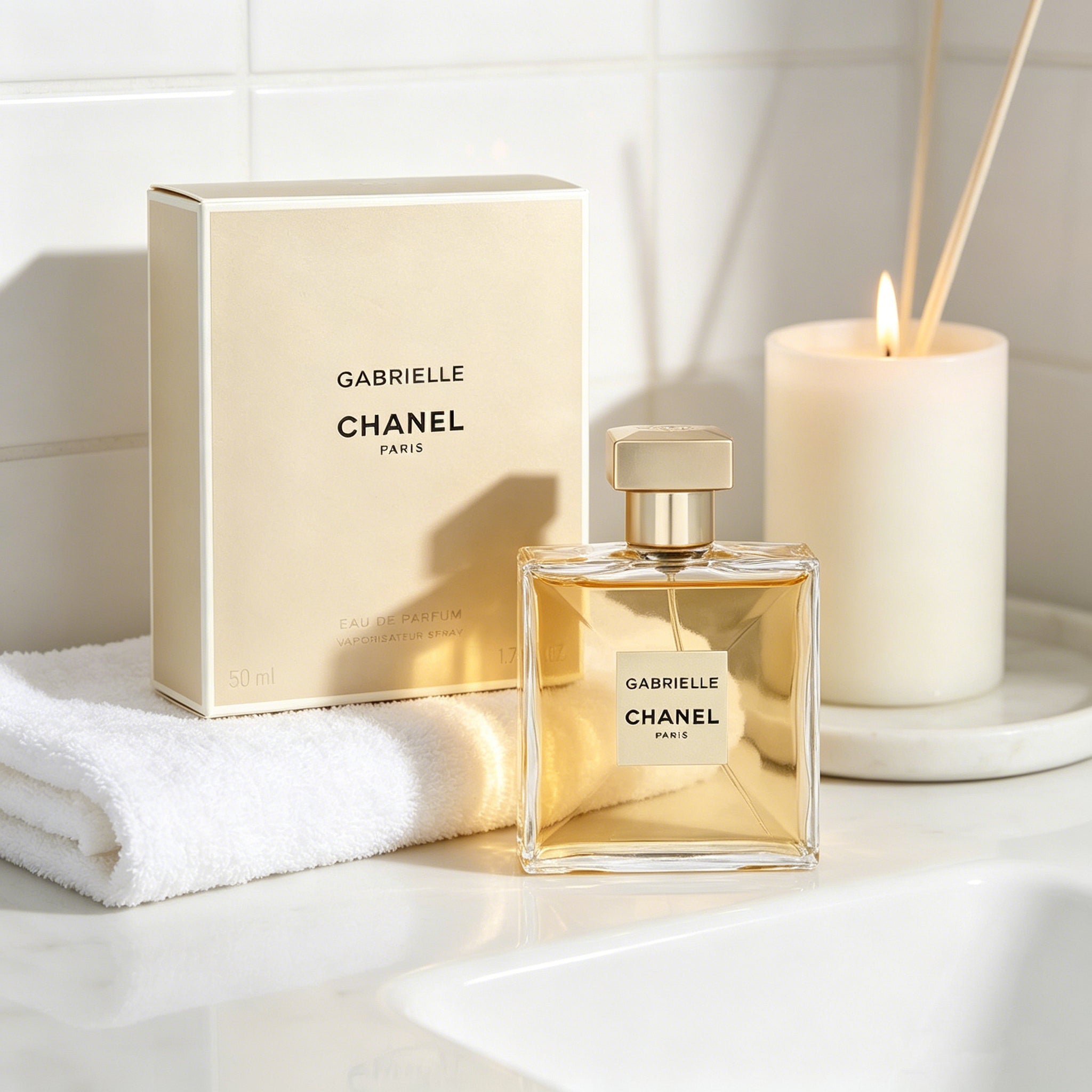Authentic Chanel Gabrielle Eau de Parfum For Women, Elegant Bright White Floral Luxury Perfume, Original Gift Box, Long Lasting Fragrance Gift For Birthday Wedding Valentine