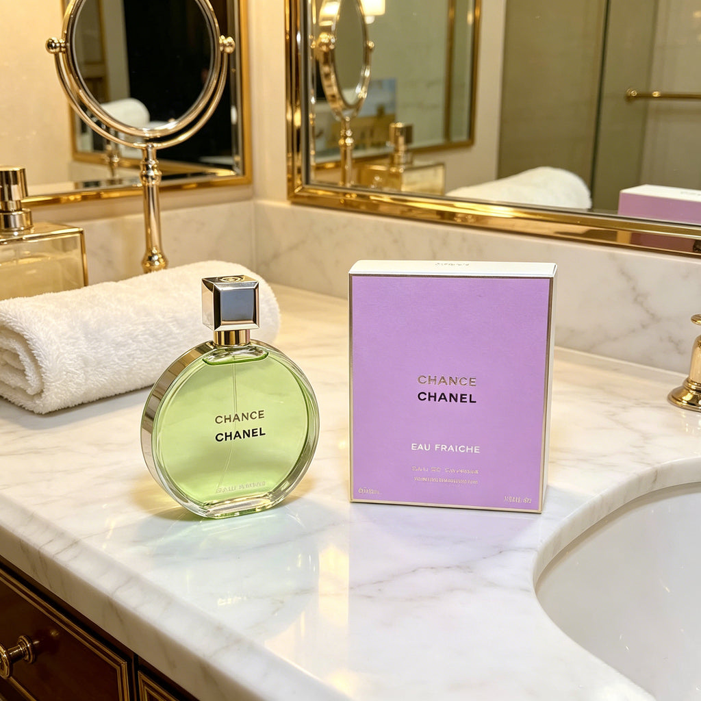 Authentic Chanel Chance Eau Fraîche Eau de Toilette For Women, Fresh Citrus Green Fruity Luxury Perfume, Original Purple Gift Box, Long Lasting Light Scent Gift For Birthday Valentine Wedding