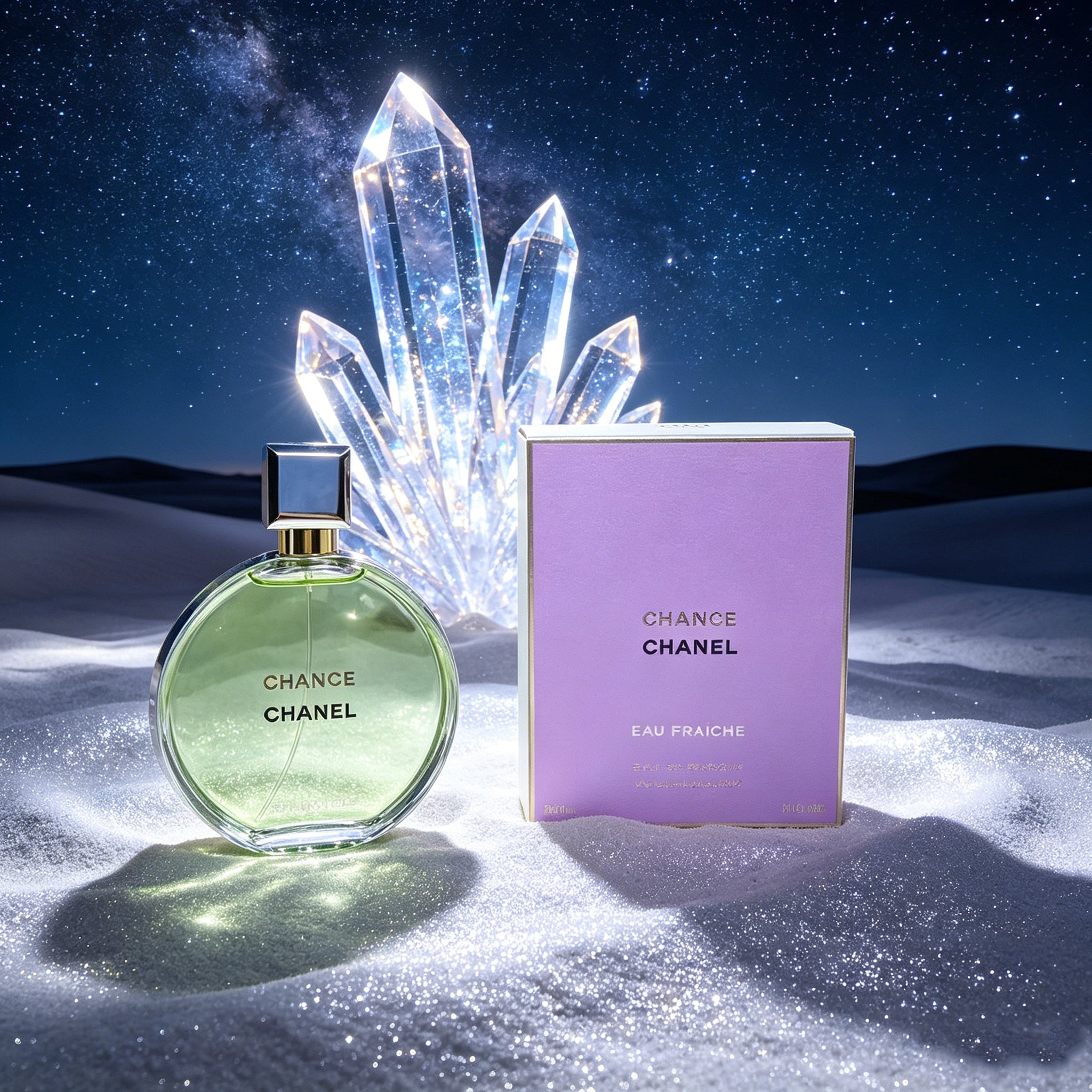 Authentic Chanel Chance Eau Fraîche Eau de Toilette For Women, Fresh Citrus Green Fruity Luxury Perfume, Original Purple Gift Box, Long Lasting Light Scent Gift For Birthday Valentine Wedding