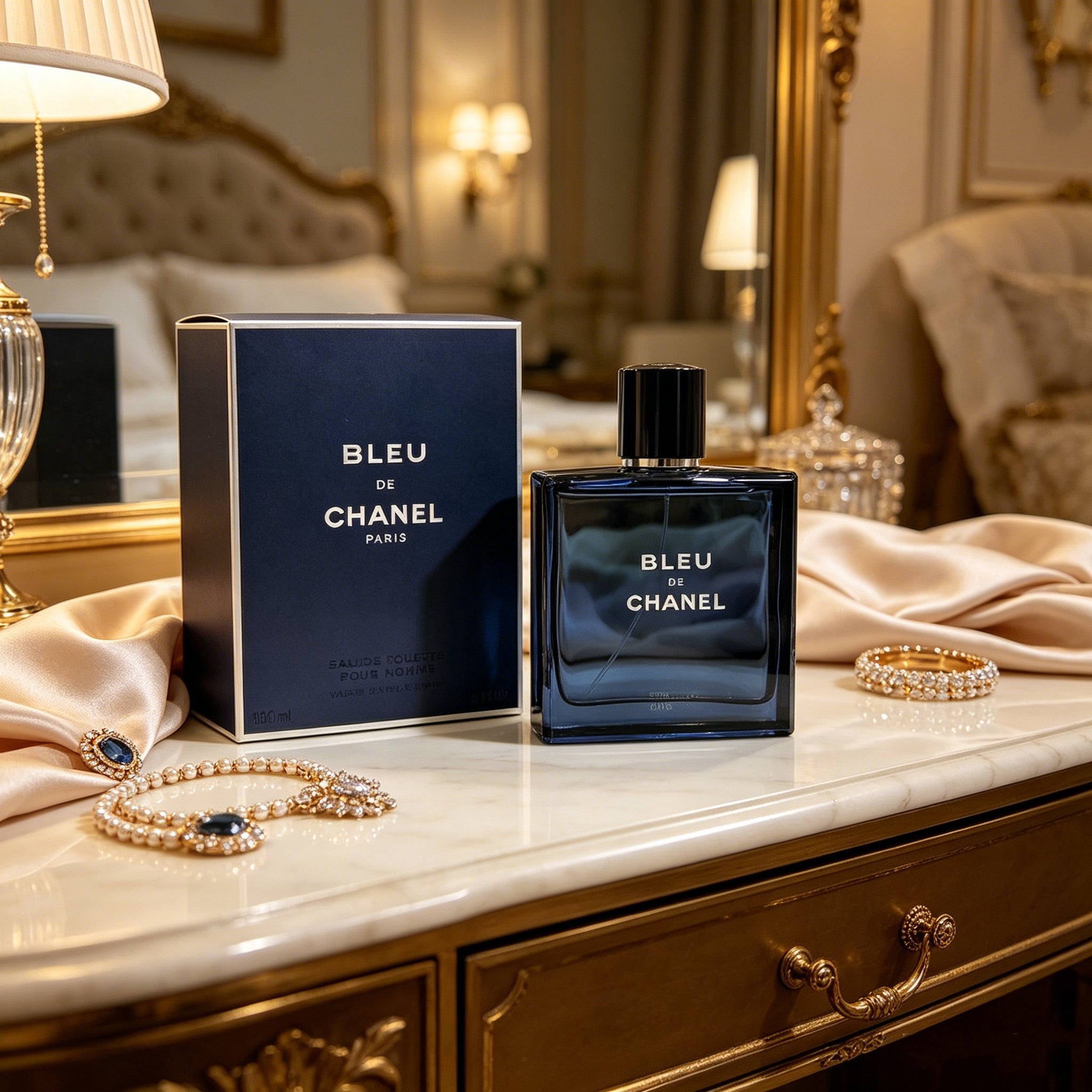 Authentic Chanel Bleu de Chanel Eau de Parfum For Men, Classic Woody Aromatic Luxury Cologne, Original Gift Box, Long Lasting Masculine Scent Gift For Him Birthday Anniversary