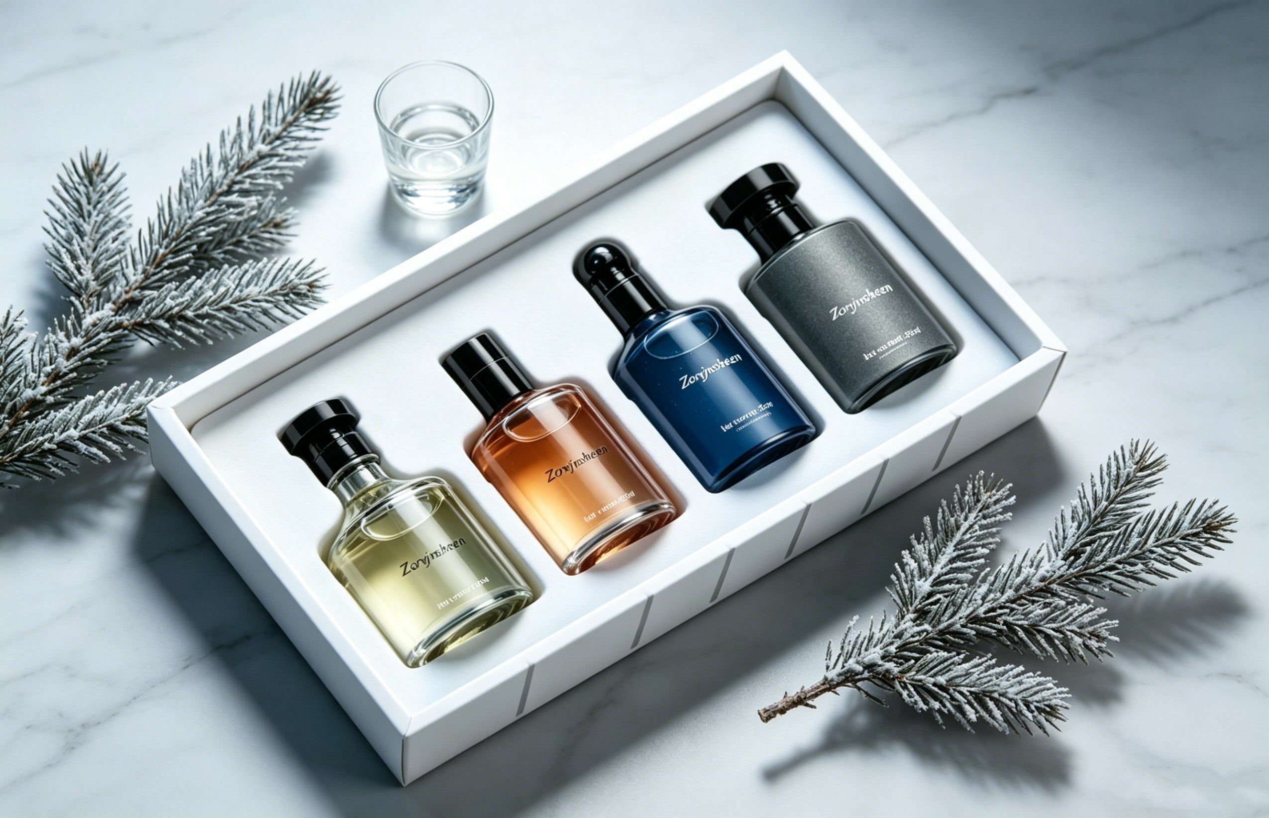 Elegant White Box Women Eau De Toilette Collection 4 Unique Soft Fragrances Birthday Gift For Her